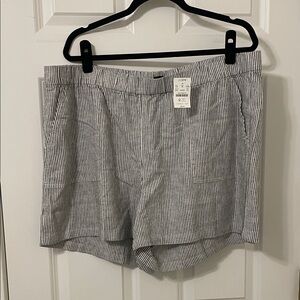 J.Crew factory Seersucker Striped Linen Shorts XXL NWT